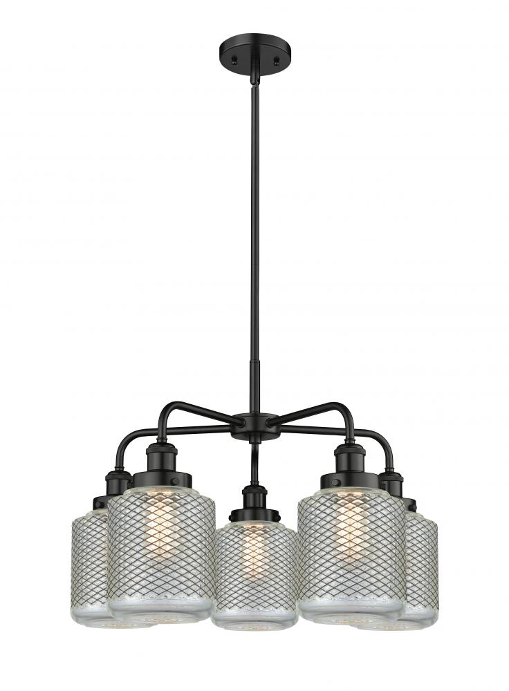 Edison - 5 Light - 25 inch - Matte Black - Chandelier