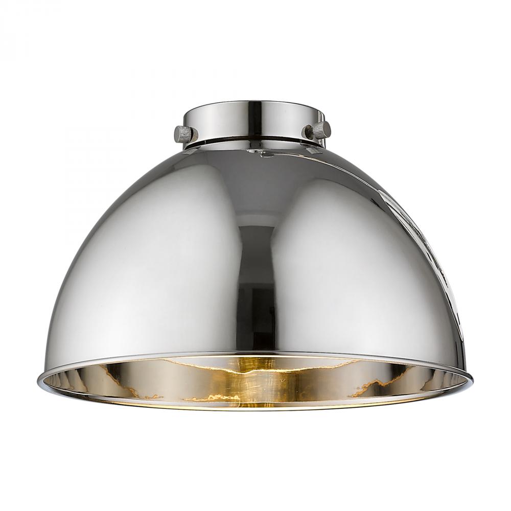 Derby Light 10 inch Polished Nickel Metal Shade