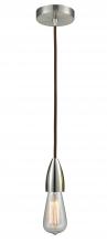 Innovations Lighting 100SN-10BR-4SN - Fairchild - 1 Light - 2 inch - Satin Nickel - Cord hung - Mini Pendant