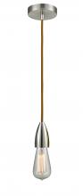 Innovations Lighting 100SN-10CR-4SN - Fairchild - 1 Light - 2 inch - Satin Nickel - Cord hung - Mini Pendant