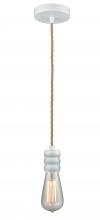 Innovations Lighting 100W-10RE-5W - Gatsby - 1 Light - 2 inch - White - Cord hung - Mini Pendant