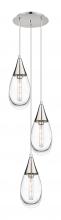 Innovations Lighting 113-450-1P-PN-G450-6CL - Malone - 3 Light - 14 inch - Polished Nickel - Multi Pendant