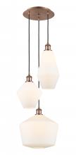 Innovations Lighting 113B-3P-AC-G651-MU - Cindyrella - 3 Light - 17 inch - Antique Copper - Cord hung - Multi Pendant