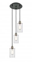 Innovations Lighting 113B-3P-BAB-G802 - Clymer - 3 Light - 10 inch - Black Antique Brass - Cord Hung - Multi Pendant