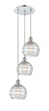 Innovations Lighting 113B-3P-PC-G1213-8 - Athens Deco Swirl - 3 Light - 15 inch - Polished Chrome - Cord hung - Multi Pendant