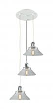 Innovations Lighting 113B-3P-WPC-G132 - Orwell - 3 Light - 15 inch - White Polished Chrome - Cord Hung - Multi Pendant