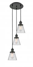 Innovations Lighting 113F-3P-BK-G62 - Cone - 3 Light - 13 inch - Matte Black - Cord hung - Multi Pendant