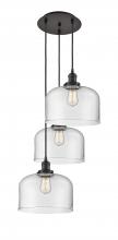 Innovations Lighting 113F-3P-OB-G72-L - Cone - 3 Light - 18 inch - Oil Rubbed Bronze - Cord hung - Multi Pendant