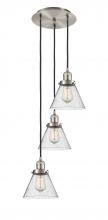 Innovations Lighting 113F-3P-SN-G44 - Cone - 3 Light - 14 inch - Brushed Satin Nickel - Cord hung - Multi Pendant