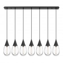 Innovations Lighting 127-450-1P-BK-G450-6CL - Malone - 7 Light - 50 inch - Matte Black - Linear Pendant