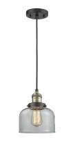 Innovations Lighting 201C-BAB-G72 - Bell - 1 Light - 8 inch - Black Antique Brass - Cord hung - Mini Pendant