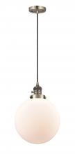 Innovations Lighting 201CSW-AB-G201-10-LED - Beacon - 1 Light - 10 inch - Antique Brass - Cord hung - Mini Pendant