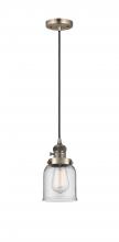 Innovations Lighting 201CSW-AB-G52 - Bell - 1 Light - 5 inch - Antique Brass - Cord hung - Mini Pendant
