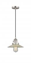  201CSW-SN-G2-LED - Halophane - 1 Light - 9 inch - Brushed Satin Nickel - Cord hung - Mini Pendant