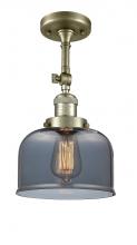 Innovations Lighting 201F-AB-G73 - Bell - 1 Light - 8 inch - Antique Brass - Semi-Flush Mount