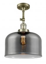 Innovations Lighting 201F-AB-G73-L - Bell - 1 Light - 12 inch - Antique Brass - Semi-Flush Mount