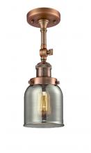 Innovations Lighting 201F-AC-G53 - Bell - 1 Light - 5 inch - Antique Copper - Semi-Flush Mount