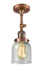 Innovations Lighting 201F-AC-G54 - Bell - 1 Light - 5 inch - Antique Copper - Adjustable Semi-Flush Mount