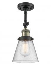 Innovations Lighting 201F-BAB-G64 - Cone - 1 Light - 6 inch - Black Antique Brass - Semi-Flush Mount