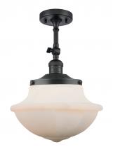 Innovations Lighting 201F-BK-G541 - Oxford - 1 Light - 12 inch - Matte Black - Semi-Flush Mount