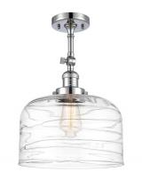 Innovations Lighting 201F-PC-G713-L - Bell - 1 Light - 12 inch - Polished Chrome - Semi-Flush Mount