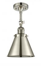 Innovations Lighting 201F-PN-M13-PN - Appalachian - 1 Light - 8 inch - Polished Nickel - Semi-Flush Mount