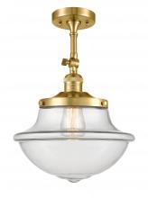 Innovations Lighting 201F-SG-G542 - Oxford - 1 Light - 12 inch - Satin Gold - Semi-Flush Mount