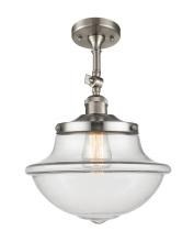 Innovations Lighting 201F-SN-G542 - Oxford - 1 Light - 12 inch - Brushed Satin Nickel - Semi-Flush Mount