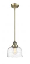 Innovations Lighting 201S-AB-G713-LED - Bell - 1 Light - 8 inch - Antique Brass - Stem Hung - Mini Pendant