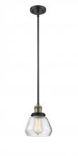 Innovations Lighting 201S-BAB-G172 - Fulton - 1 Light - 7 inch - Black Antique Brass - Stem Hung - Mini Pendant