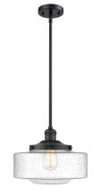 Innovations Lighting 201S-BK-G694-12 - Bridgeton - 1 Light - 12 inch - Matte Black - Stem Hung - Mini Pendant