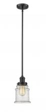 Innovations Lighting 201S-OB-G184 - Canton - 1 Light - 7 inch - Oil Rubbed Bronze - Stem Hung - Mini Pendant