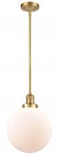 Innovations Lighting 201S-SG-G201-10-LED - Beacon - 1 Light - 10 inch - Satin Gold - Stem Hung - Mini Pendant