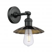 Innovations Lighting 203-BK-M17-BK - Scallop - 1 Light - 8 inch - Matte Black - Sconce