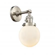 Innovations Lighting 203SW-SN-G201-6 - Beacon - 1 Light - 6 inch - Brushed Satin Nickel - Adjustable Sconce