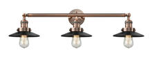 Innovations Lighting 205-AC-M6 - Railroad - 3 Light - 32 inch - Antique Copper - Bath Vanity Light