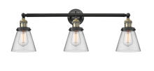 Innovations Lighting 205-BAB-G62 - Cone - 3 Light - 30 inch - Black Antique Brass - Bath Vanity Light