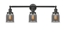 Innovations Lighting 205-BK-G53 - Bell - 3 Light - 30 inch - Matte Black - Bath Vanity Light