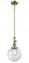 Innovations Lighting 206-AB-G204-8 - Beacon - 1 Light - 8 inch - Antique Brass - Stem Hung - Mini Pendant