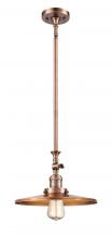 Innovations Lighting 206-AC-MFR-AC-12 - Appalachian - 1 Light - 12 inch - Antique Copper - Stem Hung - Mini Pendant