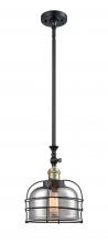 Innovations Lighting 206-BAB-G73-CE - Bell Cage - 1 Light - 9 inch - Black Antique Brass - Stem Hung - Mini Pendant