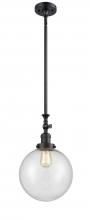 Innovations Lighting 206-BK-G204-10 - Beacon - 1 Light - 10 inch - Matte Black - Stem Hung - Mini Pendant