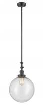 Innovations Lighting 206-OB-G204-12 - Beacon - 1 Light - 12 inch - Oil Rubbed Bronze - Stem Hung - Mini Pendant