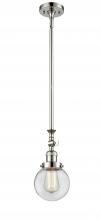 Innovations Lighting 206-PN-G202-6 - Beacon - 1 Light - 6 inch - Polished Nickel - Stem Hung - Mini Pendant