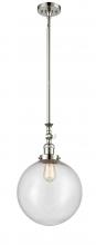 Innovations Lighting 206-PN-G204-12 - Beacon - 1 Light - 12 inch - Polished Nickel - Stem Hung - Mini Pendant