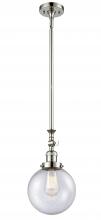 Innovations Lighting 206-PN-G204-8 - Beacon - 1 Light - 8 inch - Polished Nickel - Stem Hung - Mini Pendant