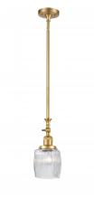 Innovations Lighting 206-SG-G302 - Colton - 1 Light - 6 inch - Satin Gold - Stem Hung - Mini Pendant