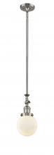 Innovations Lighting 206-SN-G201-6 - Beacon - 1 Light - 6 inch - Brushed Satin Nickel - Stem Hung - Mini Pendant