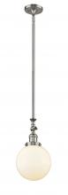 Innovations Lighting 206-SN-G201-8 - Beacon - 1 Light - 8 inch - Brushed Satin Nickel - Stem Hung - Mini Pendant