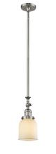 Innovations Lighting 206-SN-G51 - Bell - 1 Light - 5 inch - Brushed Satin Nickel - Stem Hung - Mini Pendant